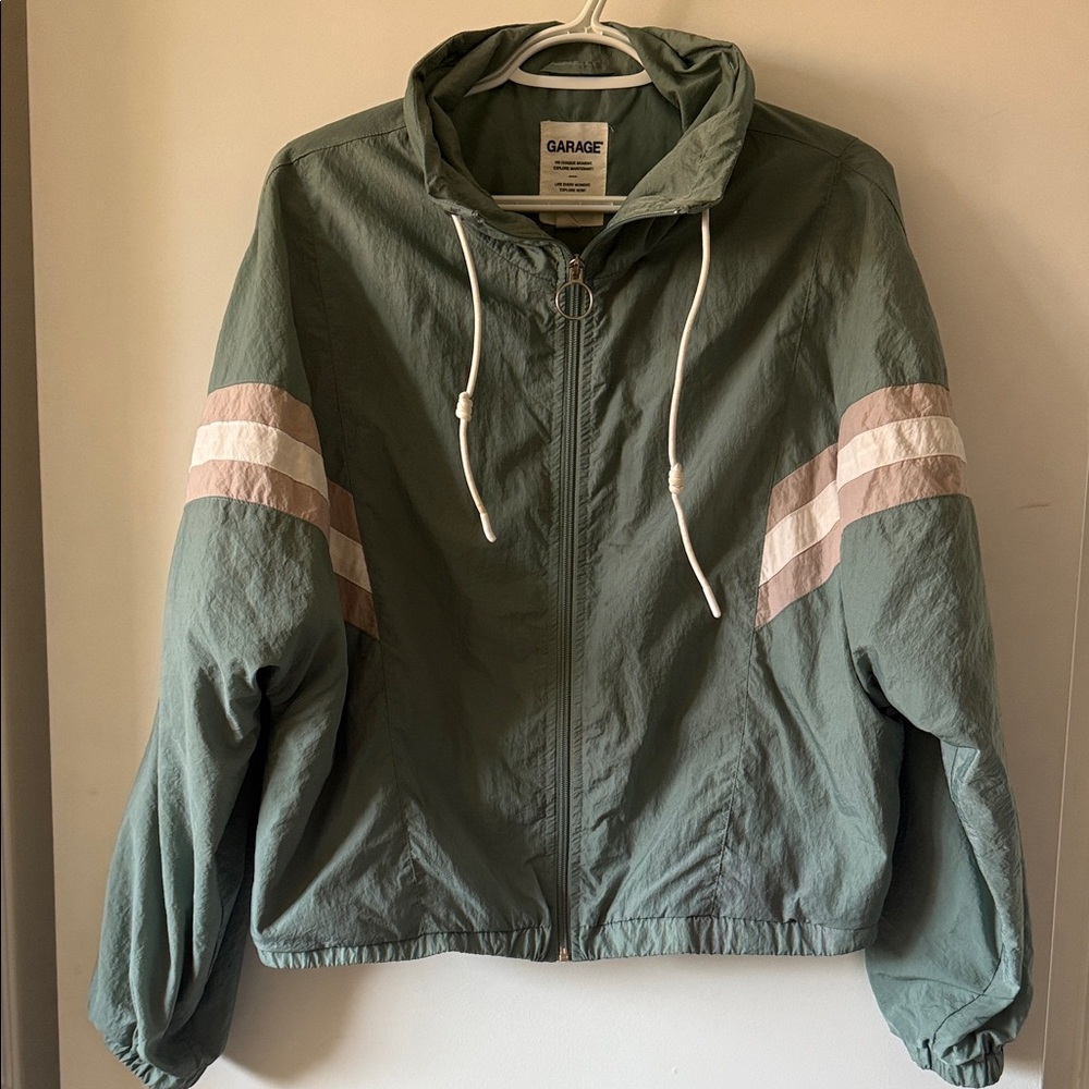 Garage  Hooded Jacket with Stripes
